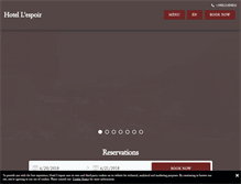 Tablet Screenshot of hotellespoir.com